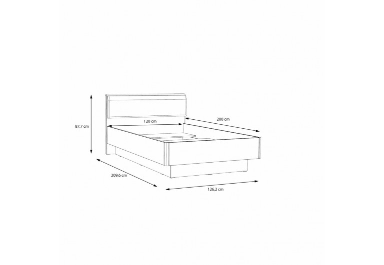 Łóżko młodzieżowe 120 Snow
