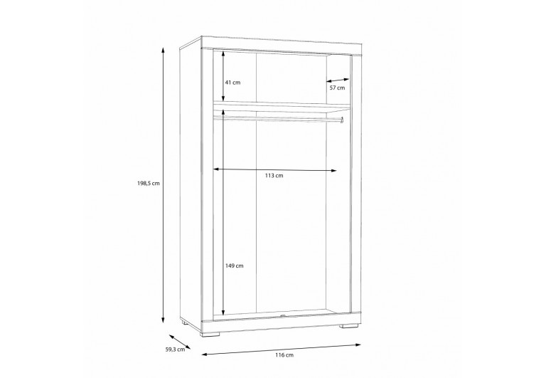 Szafa ubraniowa Snow
