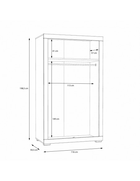 Szafa ubraniowa Snow
