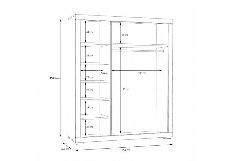 Szafa ubraniowa Snow