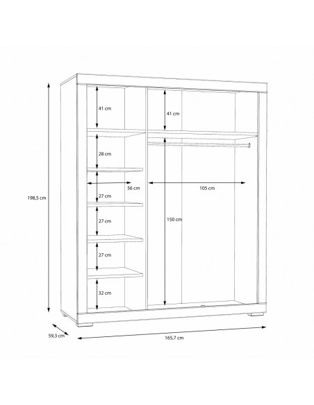 Szafa ubraniowa Snow