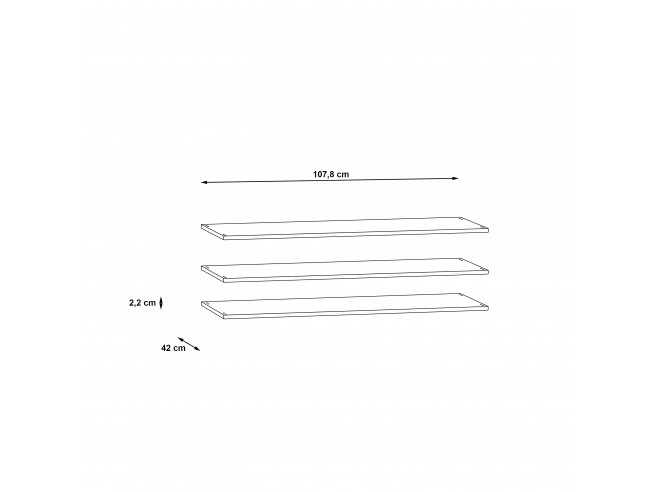 Półki do szaf 3 szt