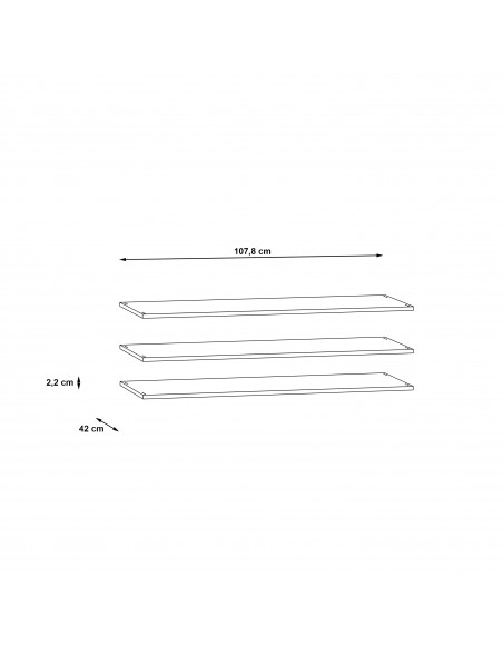 Półki do szaf 3 szt