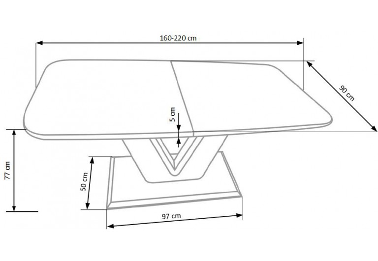 Stół rozkładany 160-220 Mistral