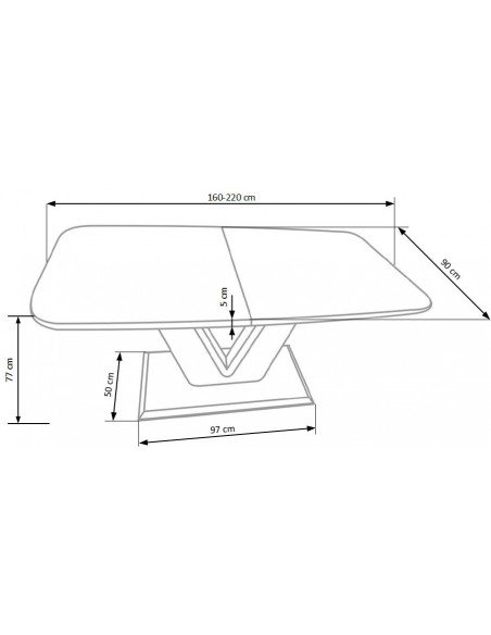 Stół rozkładany 160-220 Mistral