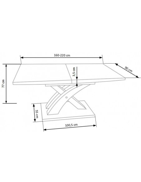 Stół rozkładany 160-220 Sandor