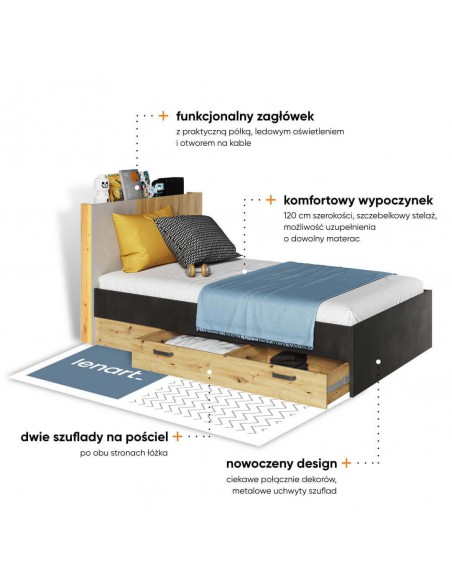 Łóżko 120 Qubic QB-11