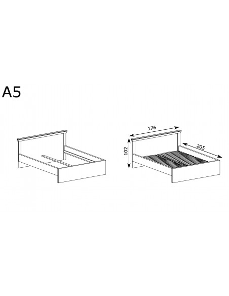 Łóżko 160 Antica A-5 Łóżko 160 Antica A-5