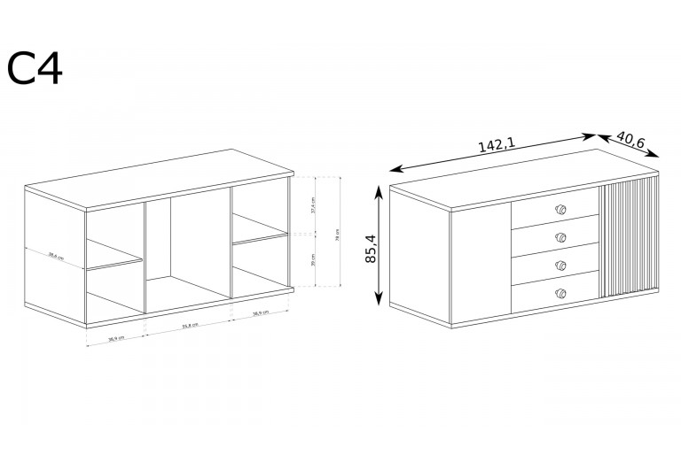 Komoda duża Cali C-4
