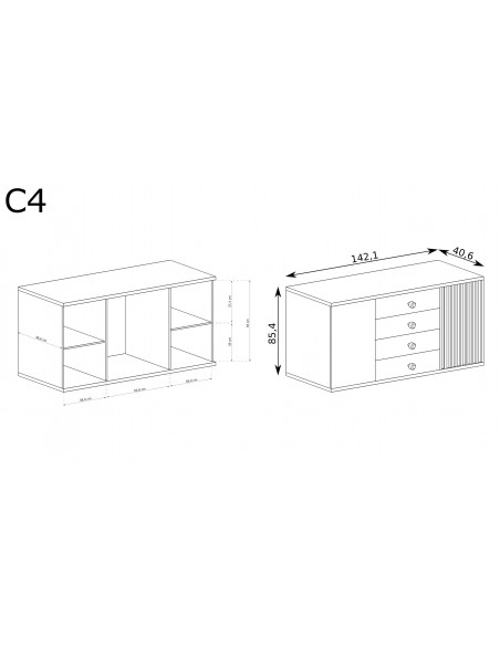 Komoda duża Cali C-4