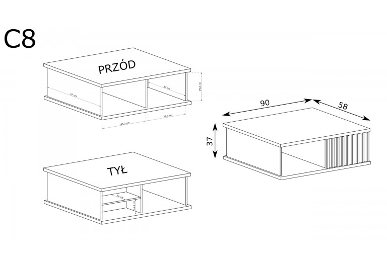 Stolik kawowy Cali C-8