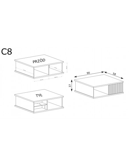 Stolik kawowy Cali C-8