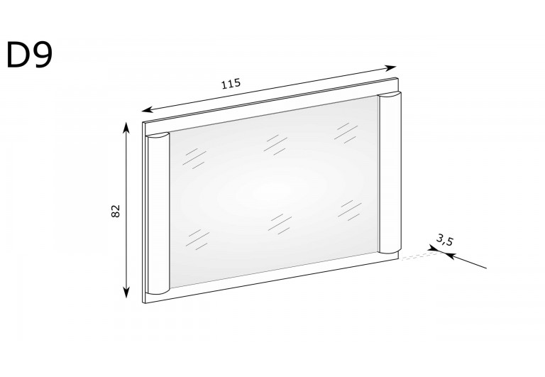 Lustro z ramą Dallas D-9