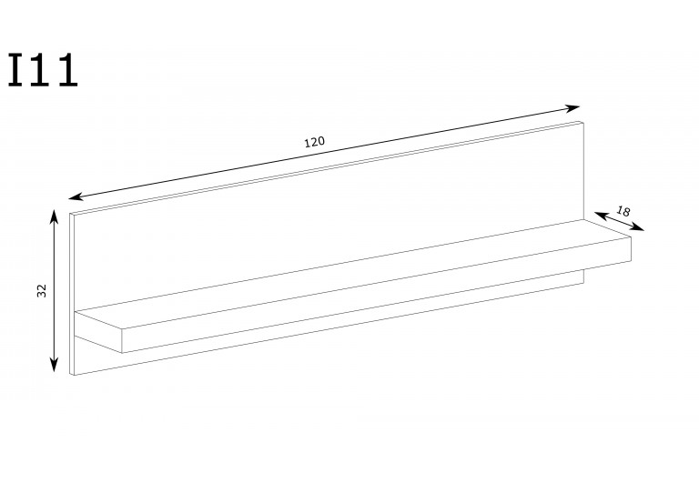 Półka wisząca Indianapolis I-11