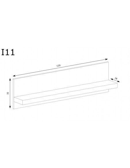 Półka wisząca Indianapolis I-11