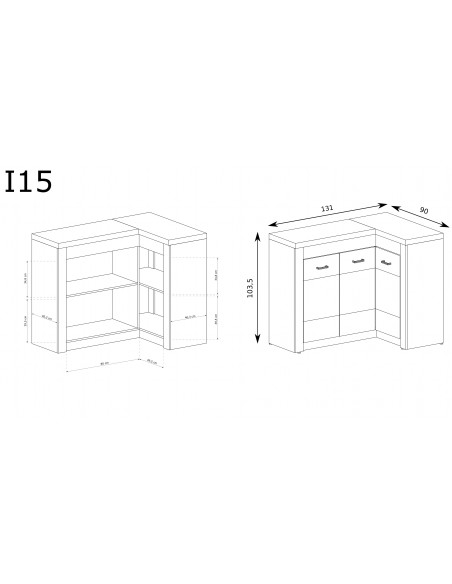 Komoda narożna Indianapolis I-15