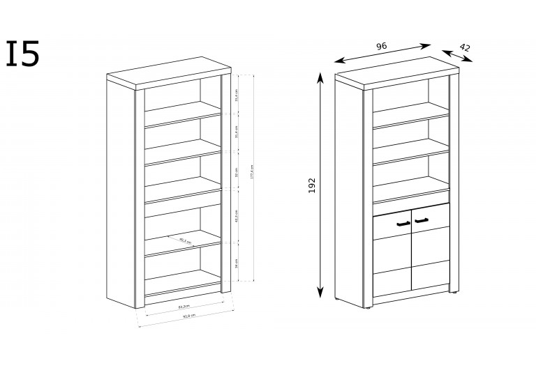 Regał Indianapolis I-5