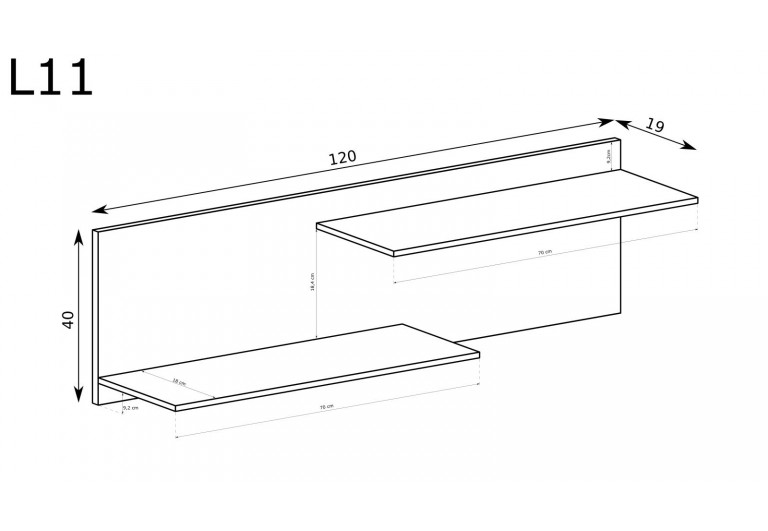 Półka wisząca Livinio L-11
