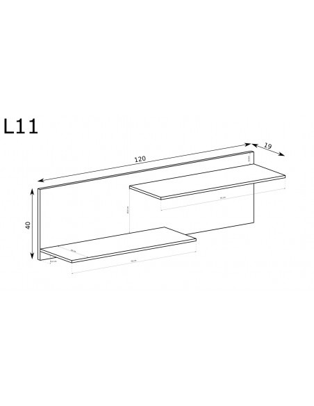 Półka wisząca Livinio L-11