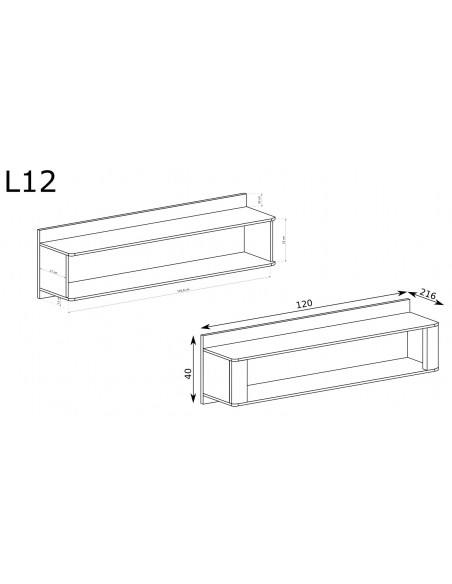 Półka wisząca Livinio L-12