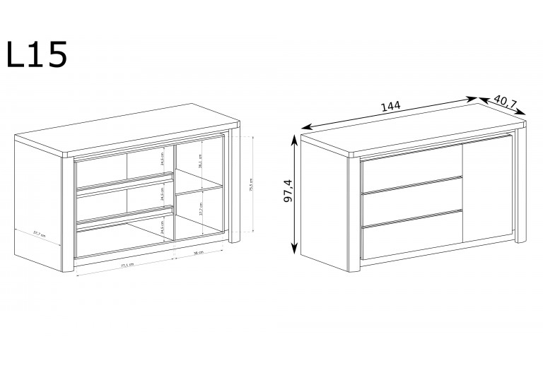 Komoda Livinio L-15