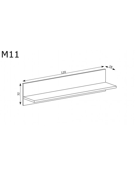 Półka wisząca Mediolan M-11 Półka wisząca Mediolan M-11