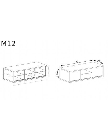 Szafka RTV Mediolan M-12