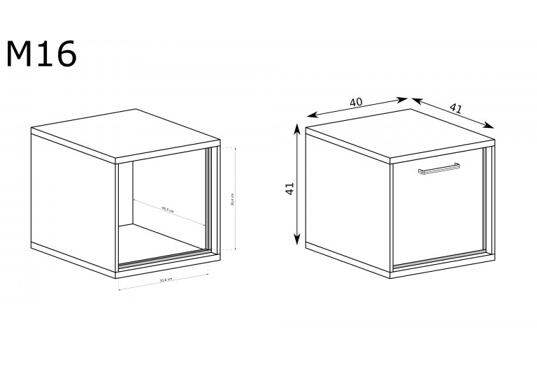 Szafka nocna Mediolan M-16