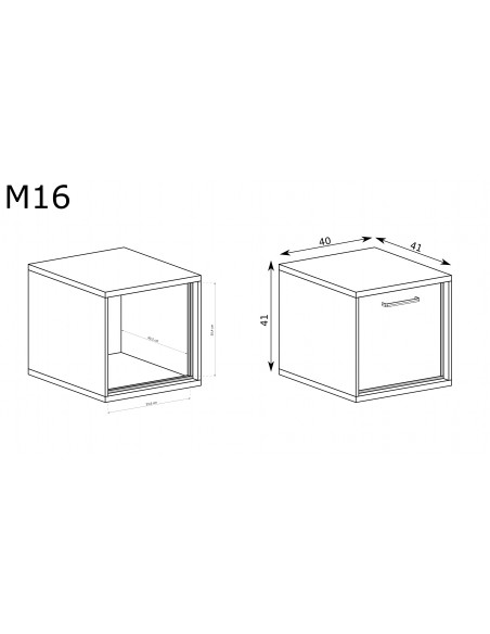 Szafka nocna Mediolan M-16
