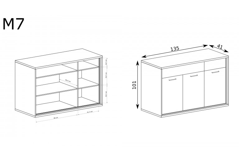 Komoda Mediolan M-7