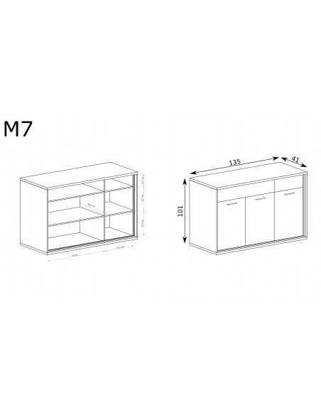 Komoda Mediolan M-7