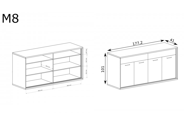 Komoda Mediolan M-8 Komoda Mediolan M-8