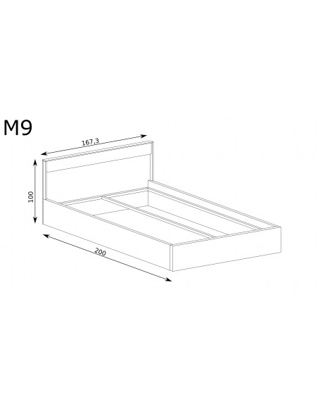 Łóżko 140 Mediolan M-9 Łóżko 140 Mediolan M-9