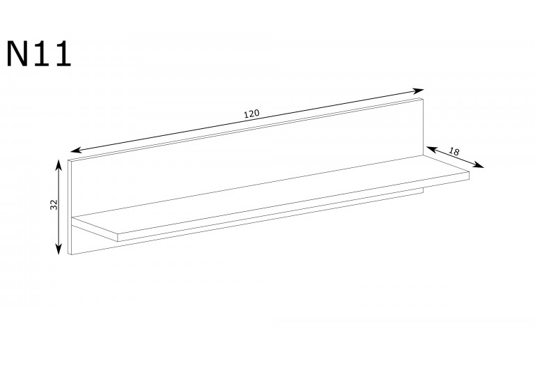 Półka wisząca Natural N-11