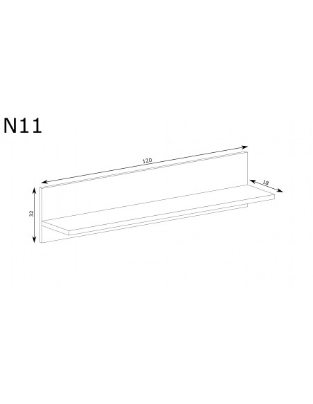 Półka wisząca Natural N-11