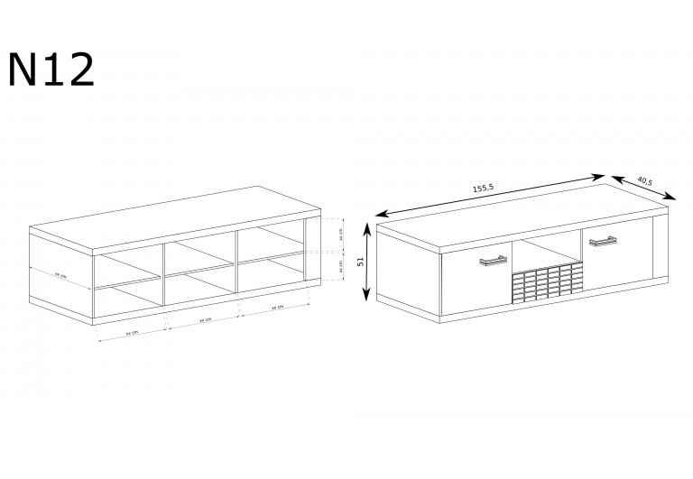 Szafka RTV Natural N-12