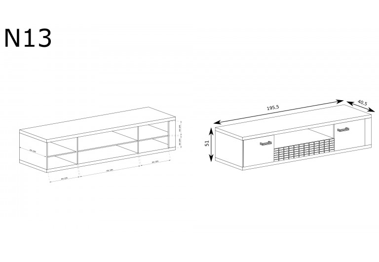 Szafka RTV Natural N-13