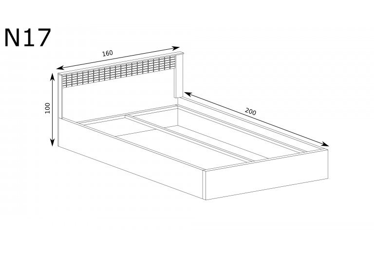 Łóżko 160 Natural N-17