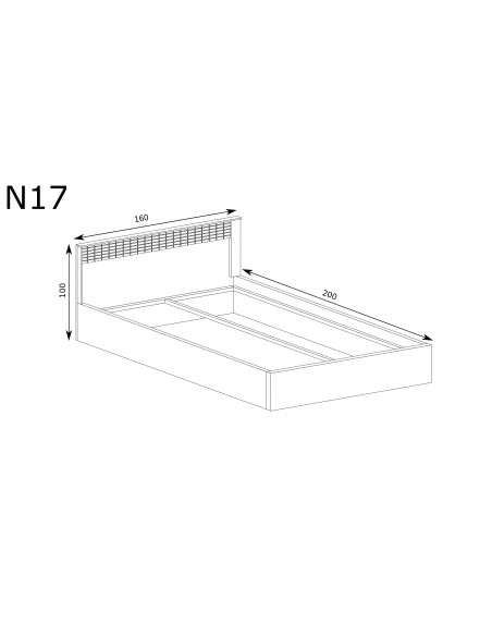 Łóżko 160 Natural N-17