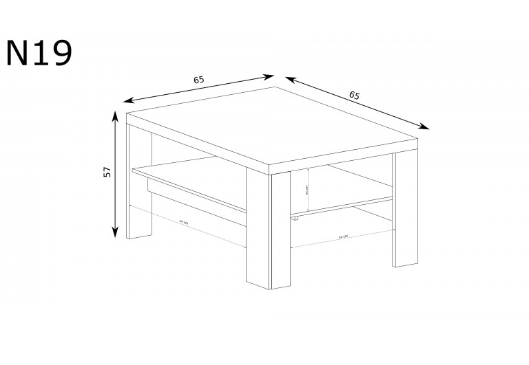 Stolik kawowy Natural N-19