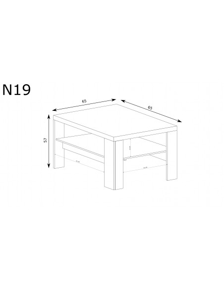 Stolik kawowy Natural N-19