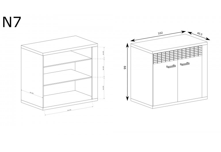 Komoda Natural N-7