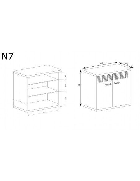 Komoda Natural N-7