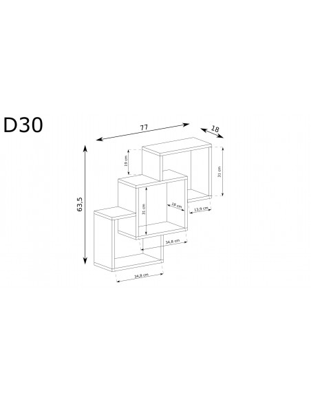 Półka wisząca Dallas D-30
