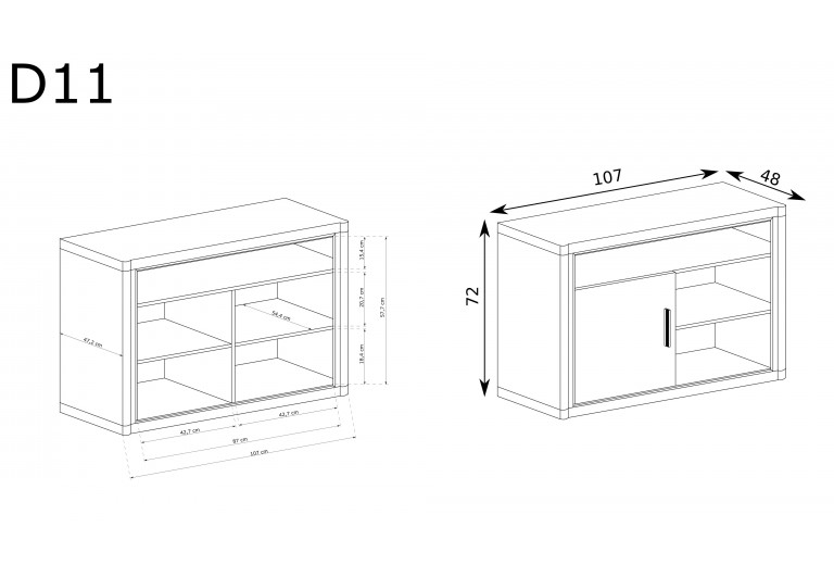 Szafka RTV Dallas D-11