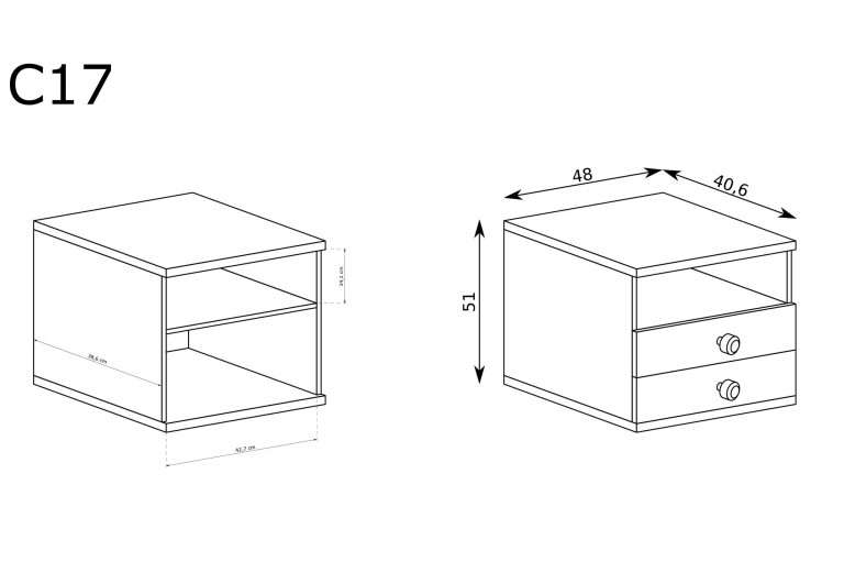 Szafka nocna Cali C-17