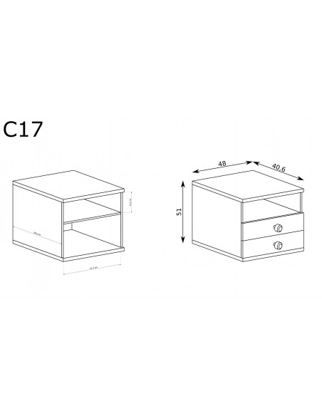 Szafka nocna Cali C-17
