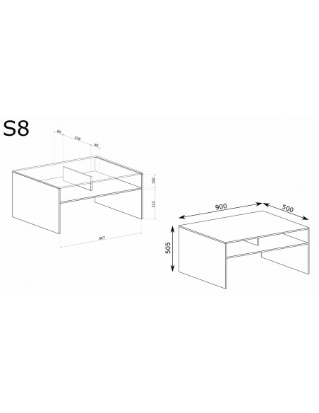 Stolik kawowy Sensei S-8