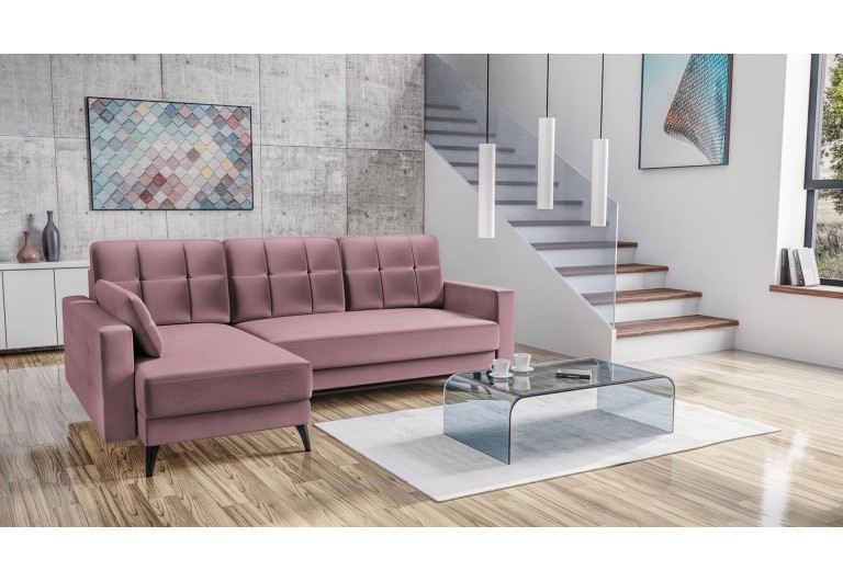 Narożnik Avis Bluvel różowy