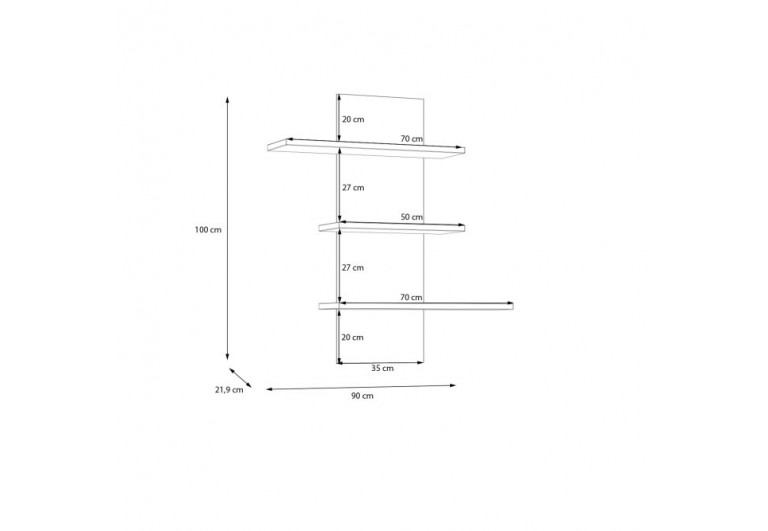 Półka wisząca Joadakis